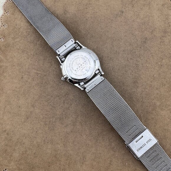 Skagen of Denmark Vintage Stainless Steel Watch Black Dial 6.2 MM Super Slim main image 5